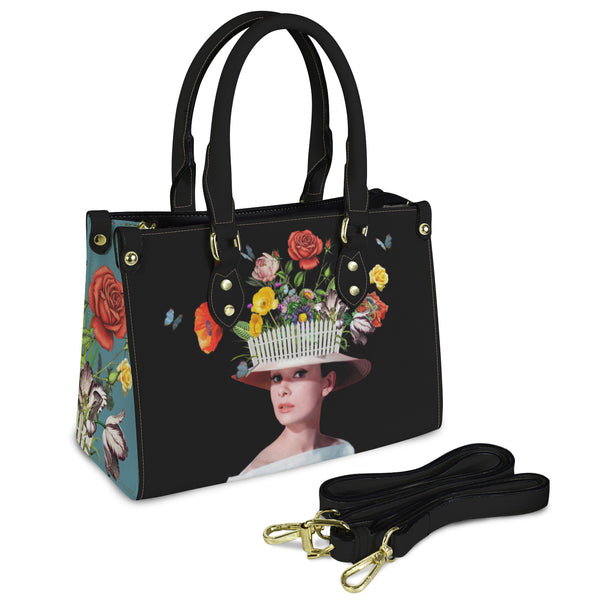 "Audrey's Garden" Leather Handbag