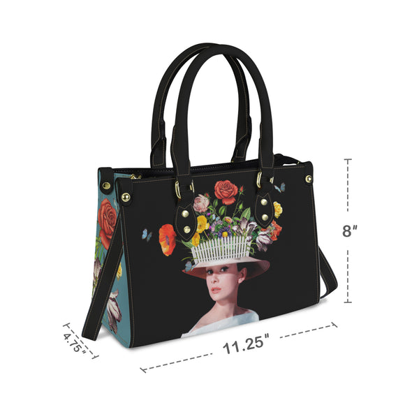 "Audrey's Garden" Leather Handbag