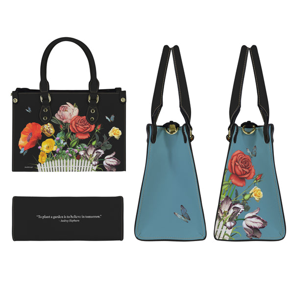 "Audrey's Garden" Leather Handbag